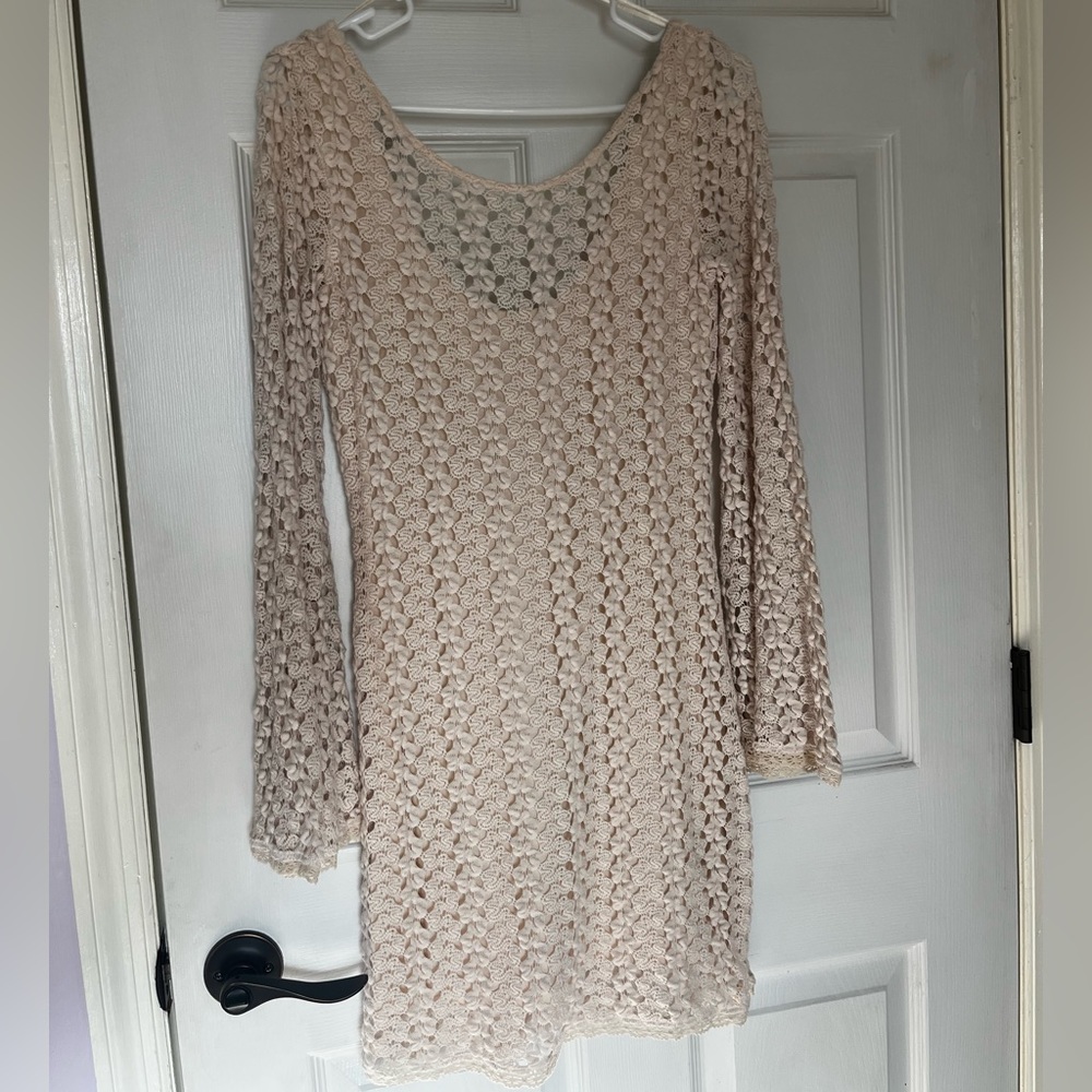 Free people Cream lace dress.